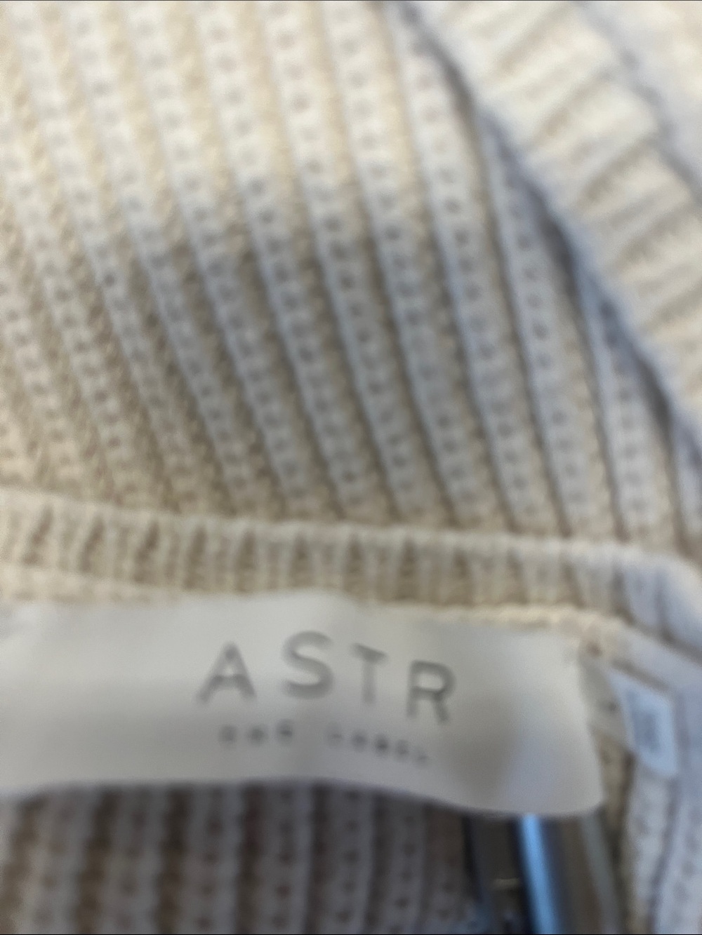 Astr Cream Ribbed Peplum Tank Top - Picture 7 of 7